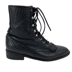 Vintage Textured Black Men's Boots